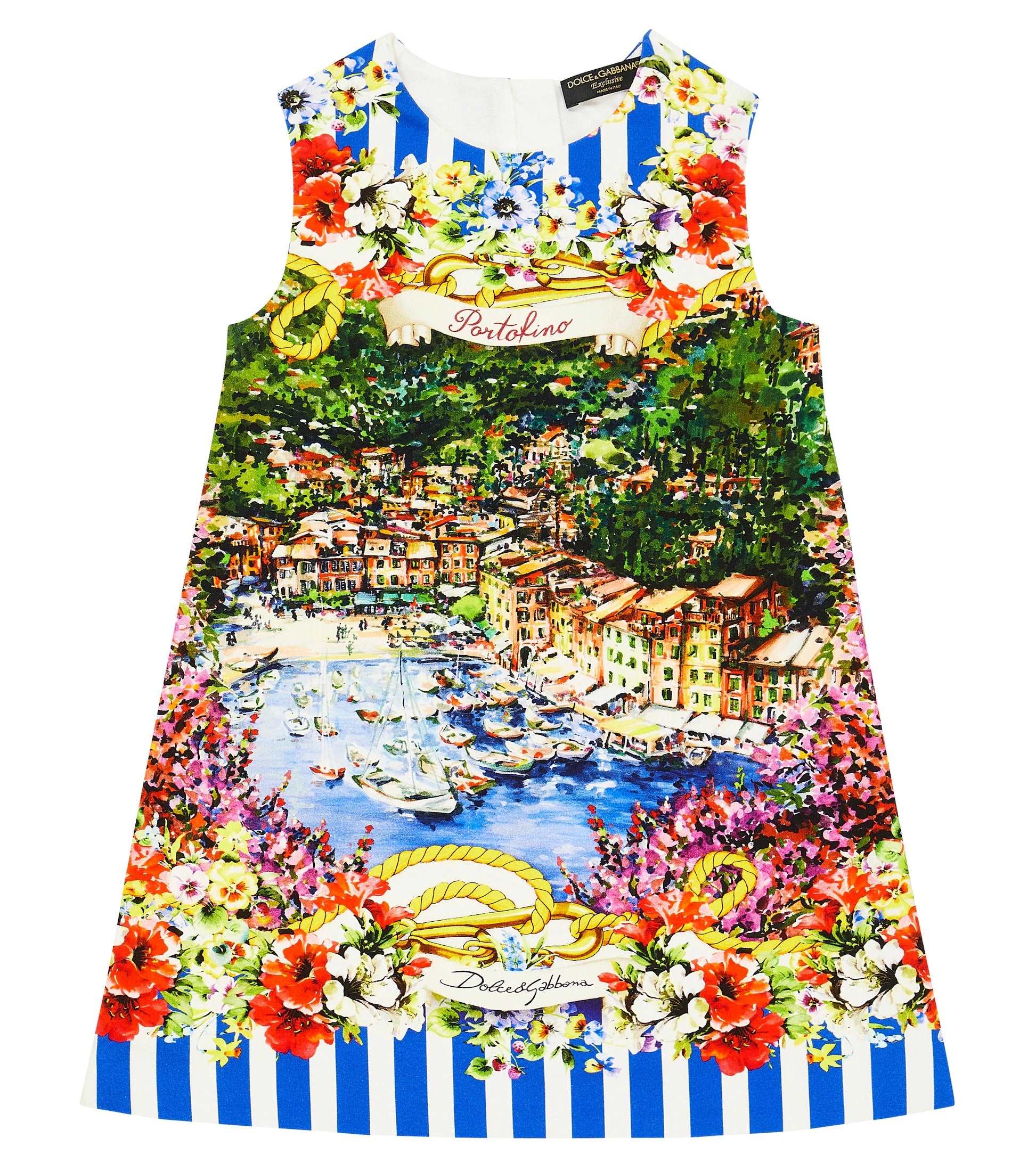 Dolce and gabbana 2025 printed cotton dress